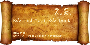 Körmöczi Róbert névjegykártya