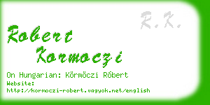 robert kormoczi business card