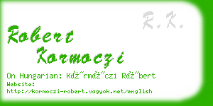 robert kormoczi business card